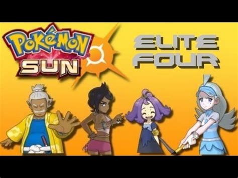 Pokemon Sun Elite Four Battle YouTube