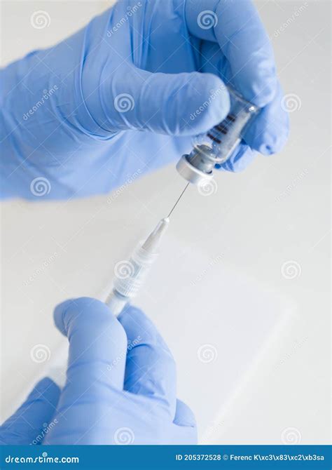 Hands Holding Syringe And Vial Stock Photo Image Of Hand Dependency