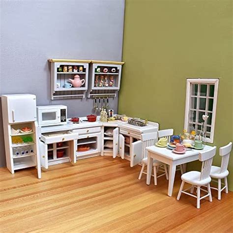 Iland Dollhouse Furniture Set For Miniature Dollhouse Kitchen And