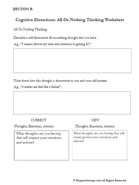 Cognitive Behavioral Therapy CBT Worksheets Mentally Fit Pro