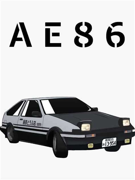 Ae86 Initial D Sticker By Minimalvibes Redbubble