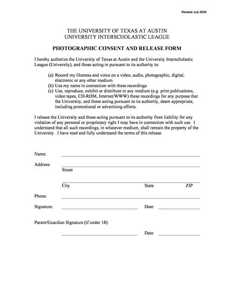 Consent To Release Information Form