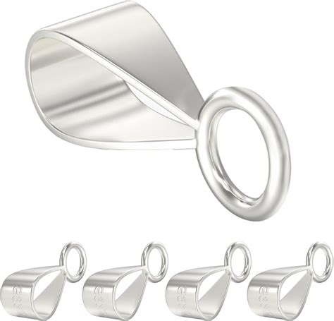 Amazon Ofiuny 5Pcs 925 Sterling Silver Slider Pendant Clasp For