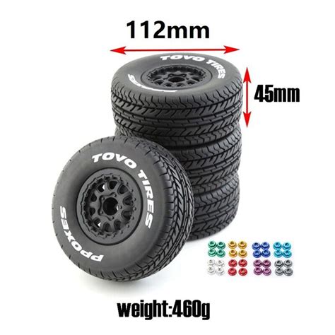 X Pcs Mm Short Course Truck Tire Tyres Wheel With Mm Hex