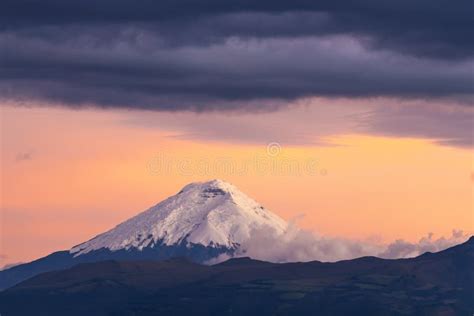 Cotopaxi Volcano Sunrise Eruption, Quito, Ecuador Stock Photo - Image ...