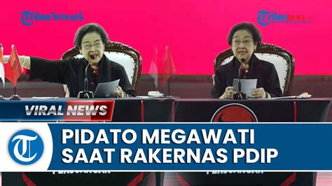 FULL Pidato Megawati Soekarnoputri Dalam Rakernas V PDIP Soroti MK