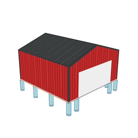 Master Building Components Rural Red 24 Ft W X 10 Ft H X 24 Ft L Pole