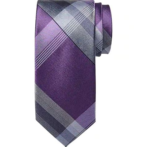 Calvin Klein | Purple Plaid Narrow Tie – So Stylish Outlet