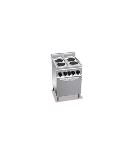 COCINA 4 FUEGOS ELÉCTRICA CON HORNO GN1 1 A600XF600XH900MM 11 KWS 400V