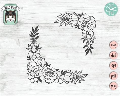 Free Flower Border Svg Svg Png Eps Dxf File