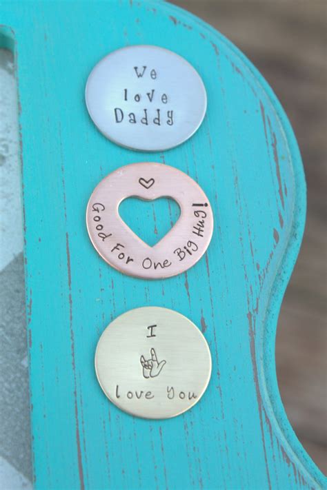 Token Of Love Hand Stamped Token T Of Love Love Token Etsy