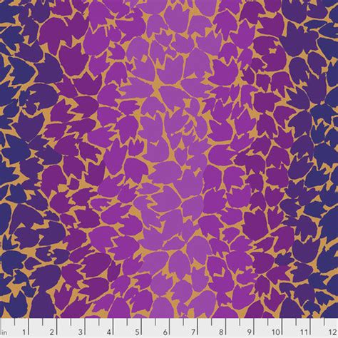 Kaffe Fassett Ombre Leaves Purple Pwgp174 Purple Etsy