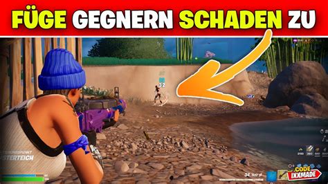 Füge Gegnern Schaden zu Fortnite Woche 6 Auftrag YouTube