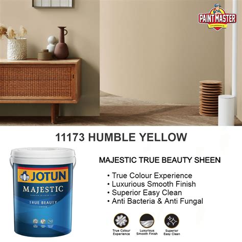 5L JOTUN MAJESTIC TRUE BEAUTY SHEEN 11173 HUMBLE YELLOW Lazada