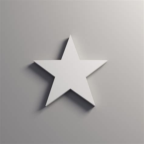 Icono De Estrella Blanca D Render Ilustraci N Foto Premium