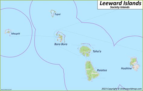 Leeward Islands Map | Society Islands, French Polynesia | Detailed Maps ...