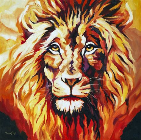 Lion Oil Impasto Painting