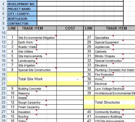 Projects Construction Cost Calculator Excel Spreadsheet Artofit