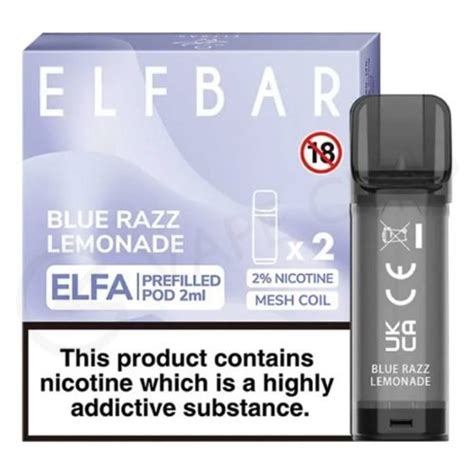 Blue Razz Lemonade Elf Bar Elfa Prefilled Pod Vapor Hub