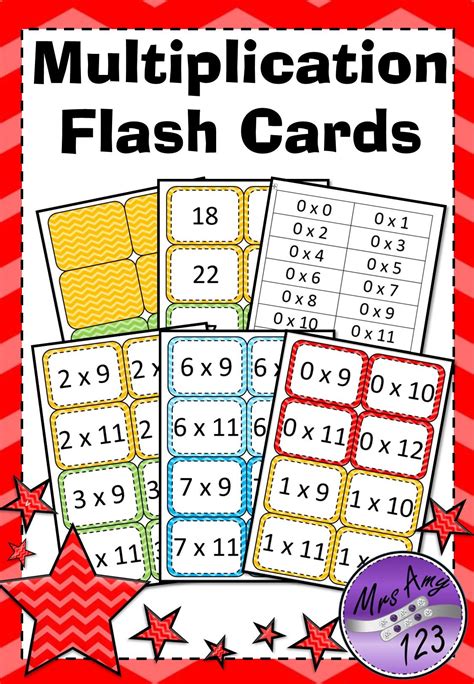 Flash Cards For Multiplication Tables