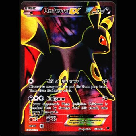 Raw Umbreon Ex Fates Collide Pokemon Card Full Art Ebay