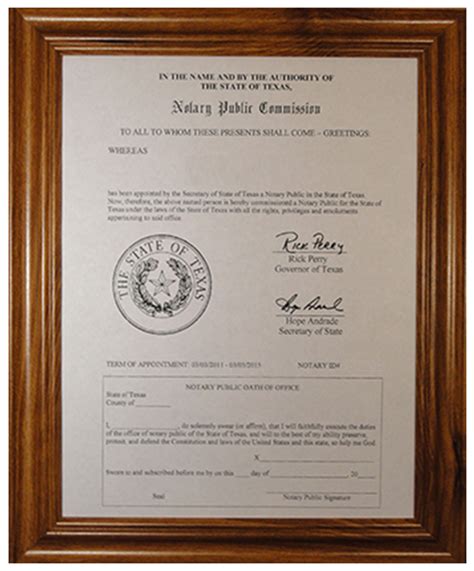 40 Off Texas Notary Certificate Frames American Assoc Of Notaries