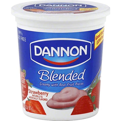 Dannon Yogurt Lowfat Blended Strawberry Low Fat And Nonfat Superlo Foods