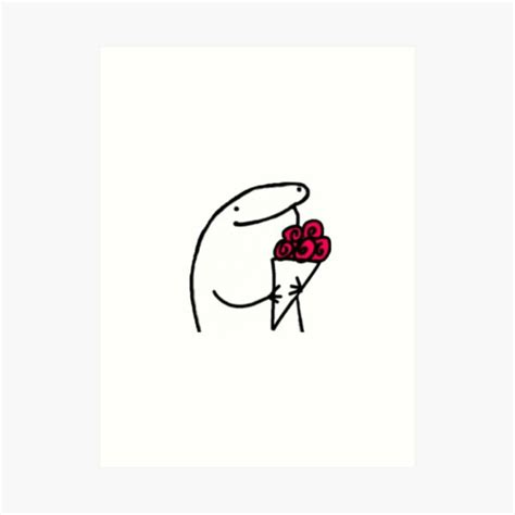 Flork Flowers Memes Reaction Art Print For Sale By Riv0x Redbubble