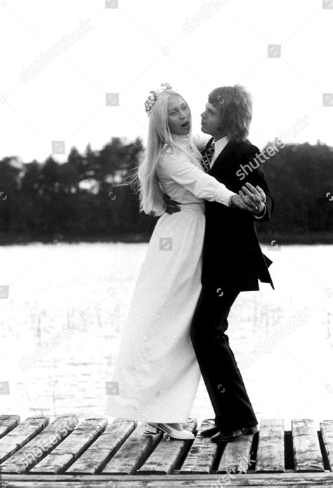 Abba Agnetha Faltskog Bjorn Ulvaeus Wedding Editorial Stock Photo