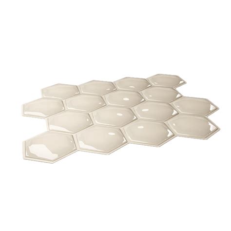 Pastilha Adesiva Resinada Hexagonal Creme