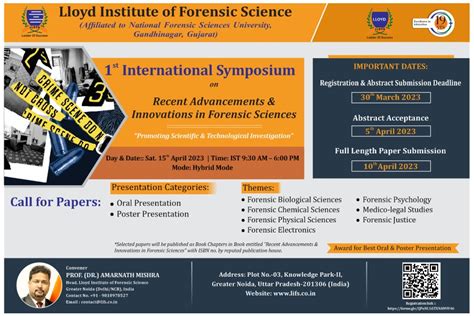 Event Lloyd Institute Of Forensic Science