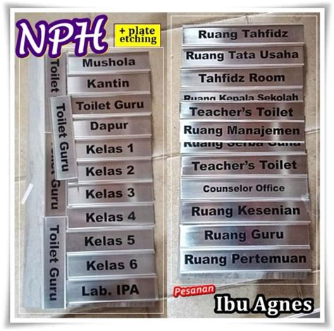 Name Desk Papan Nama Meja Jaya Stainless