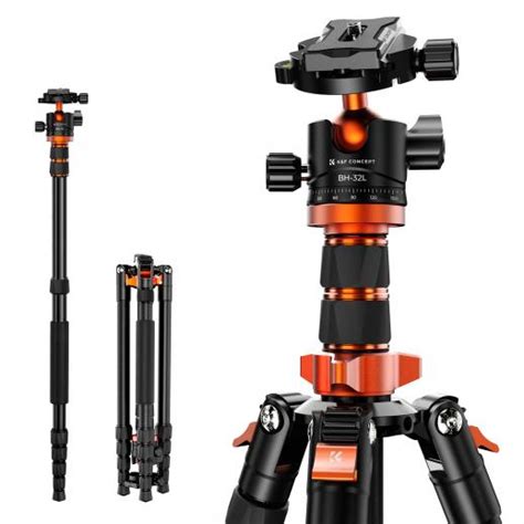 K F Concept 78 198cm Camera Tripod 3 Section Central Axis Travel