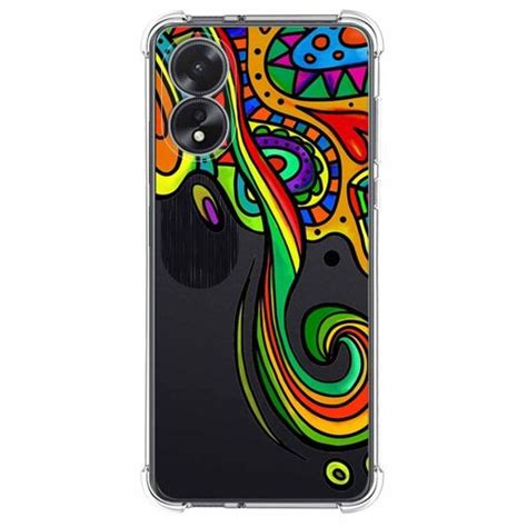 Funda Silicona Antigolpes Para Oppo A18 Diseño Colores Dibujos con