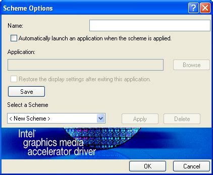 Schemes Feature Information For The Intel Graphics Media Accelerator