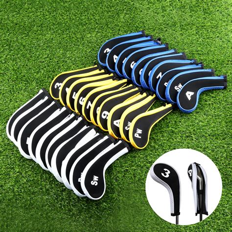 Golf Club Iron Head Covers 10pcs Neoprene Golf Headcovers Golf Club