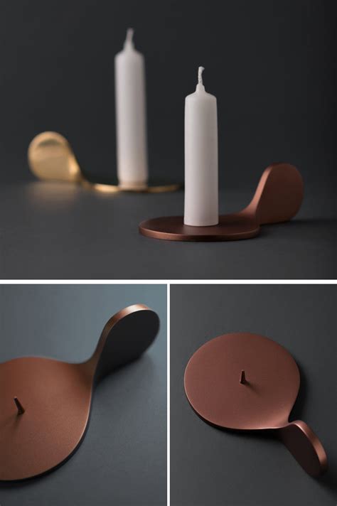 These Gold And Bronze Candle Holders Are Inspired By The Past