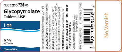 Glycopyrrolate Chartwell Rx Llc Fda Package Insert