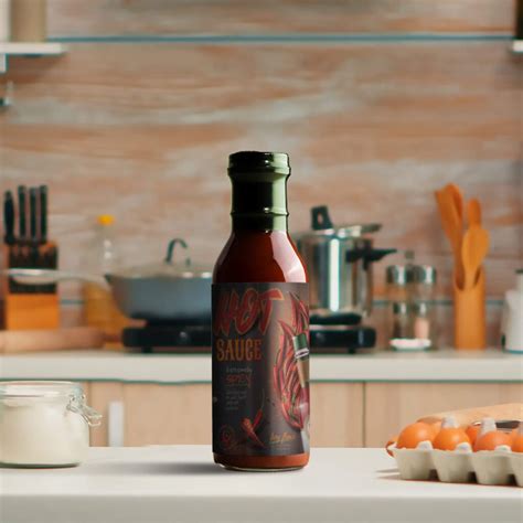 Free Red Hot Sauce Bottle Mockup Psd Template Mockup Den