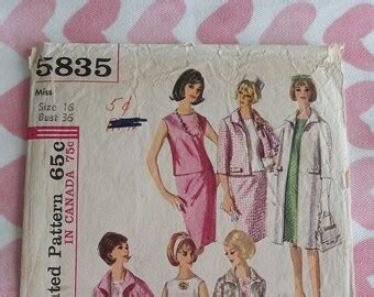 Vintage Simplicity Dress Pattern Wounded Bird Etsy