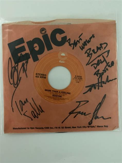 Boston More Than A Feeling Signed 7 Inch Vinyl