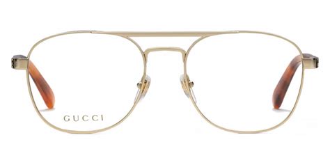 Gucci™ Gg1290o 002 54 Gold Havana Eyeglasses