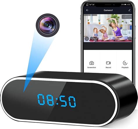 UYIKOO Camera Espion WiFi 2 4G 5G WiFi Mini Caméra Cachée Réveil 120