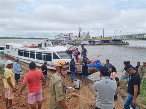 Lancha bate em barranco e deixa pessoas feridos no rio Solimões