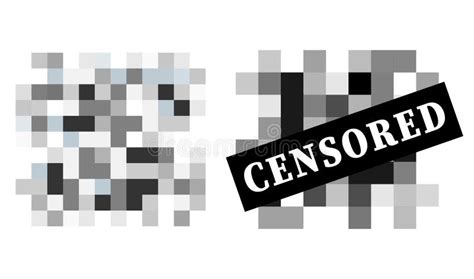 Set Of Pixel Censored Signs Stock Vector Illustration Of Access Censorship 137023776