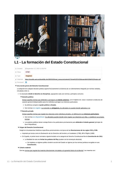 L1 La formacin del Estado Constitucional L1 La formación del