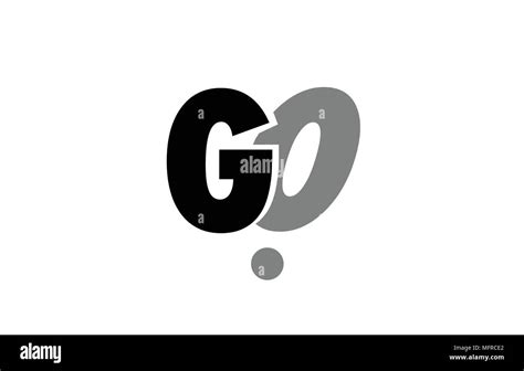 Creative Logo Icon Combination Of Alphabet Letter Go G O In Black And