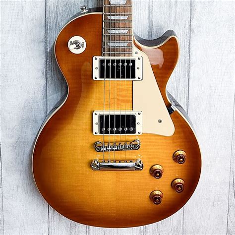 Epiphone Les Paul Standard Plustop PRO Honey Burst Reverb UK