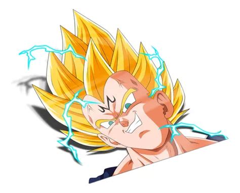 Vegeta M Sticker Para Coches Tablet Cel Acabado Hologr Fico Meses