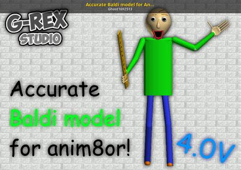 Accurate Baldi Model For Anim8or V40 3d Models